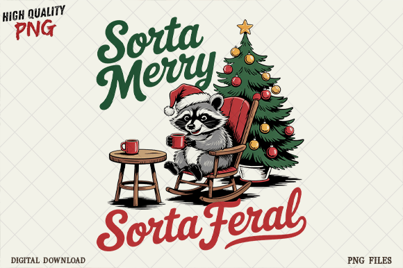 Funny Christmas Raccoon PNG Review