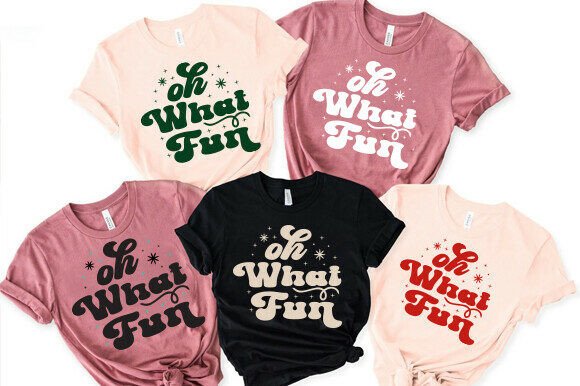 Oh What Fun Trendy Retro Distressed PNG