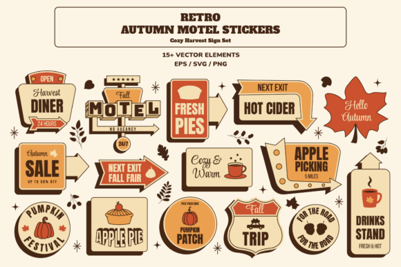 Retro Autumn Motel Stickers: A Designer’s Review