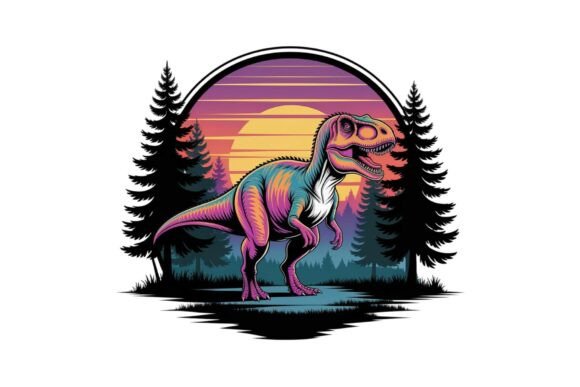 Retro Groovy T-Rex Cartoon Embroidery Design Review