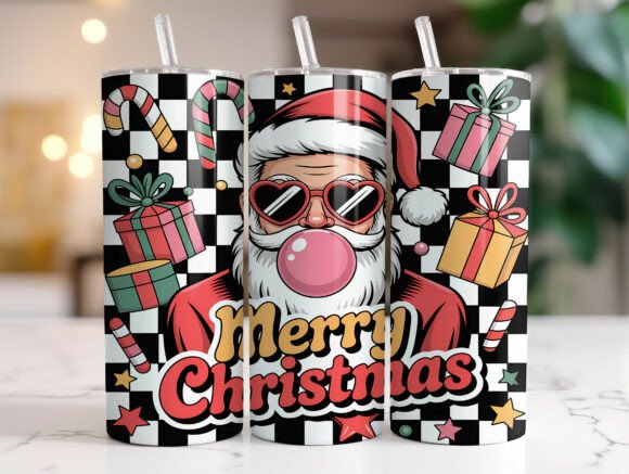 Retro Merry Christmas Santa Tumbler Wrap Review
