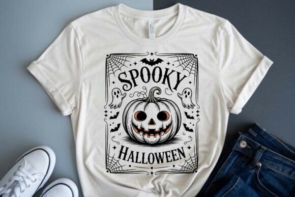 Spooky Pumpkin Retro Halloween Gothic Design Review